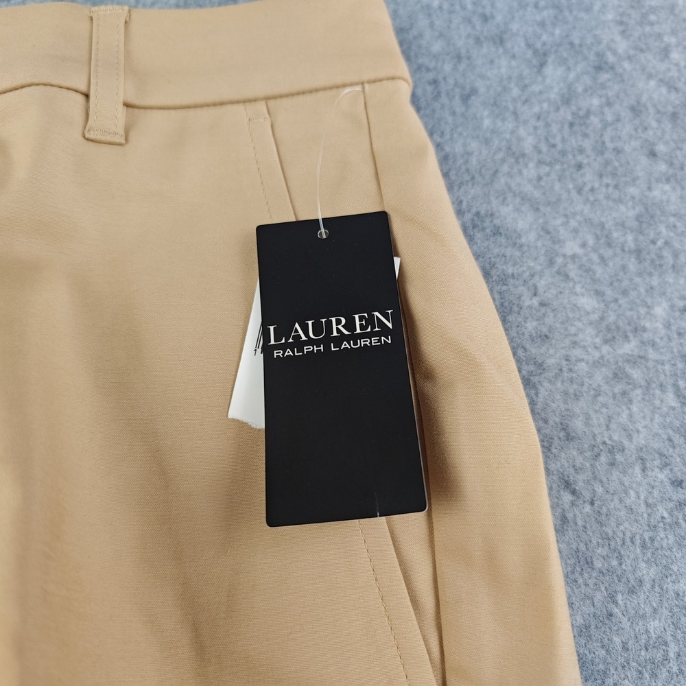 Lauren Ralph Lauren Straight Leg Chino Pants Womens 4 Tan Khaki Trousers NWT - Picture 6 of 12